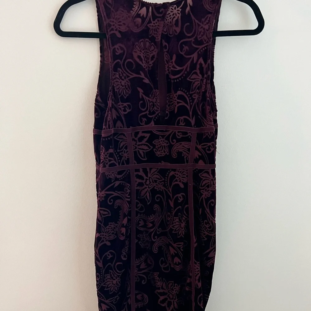 Free People Intimately Burnout Babe Purple Velvet Mini Dress - Picture 5 of 9